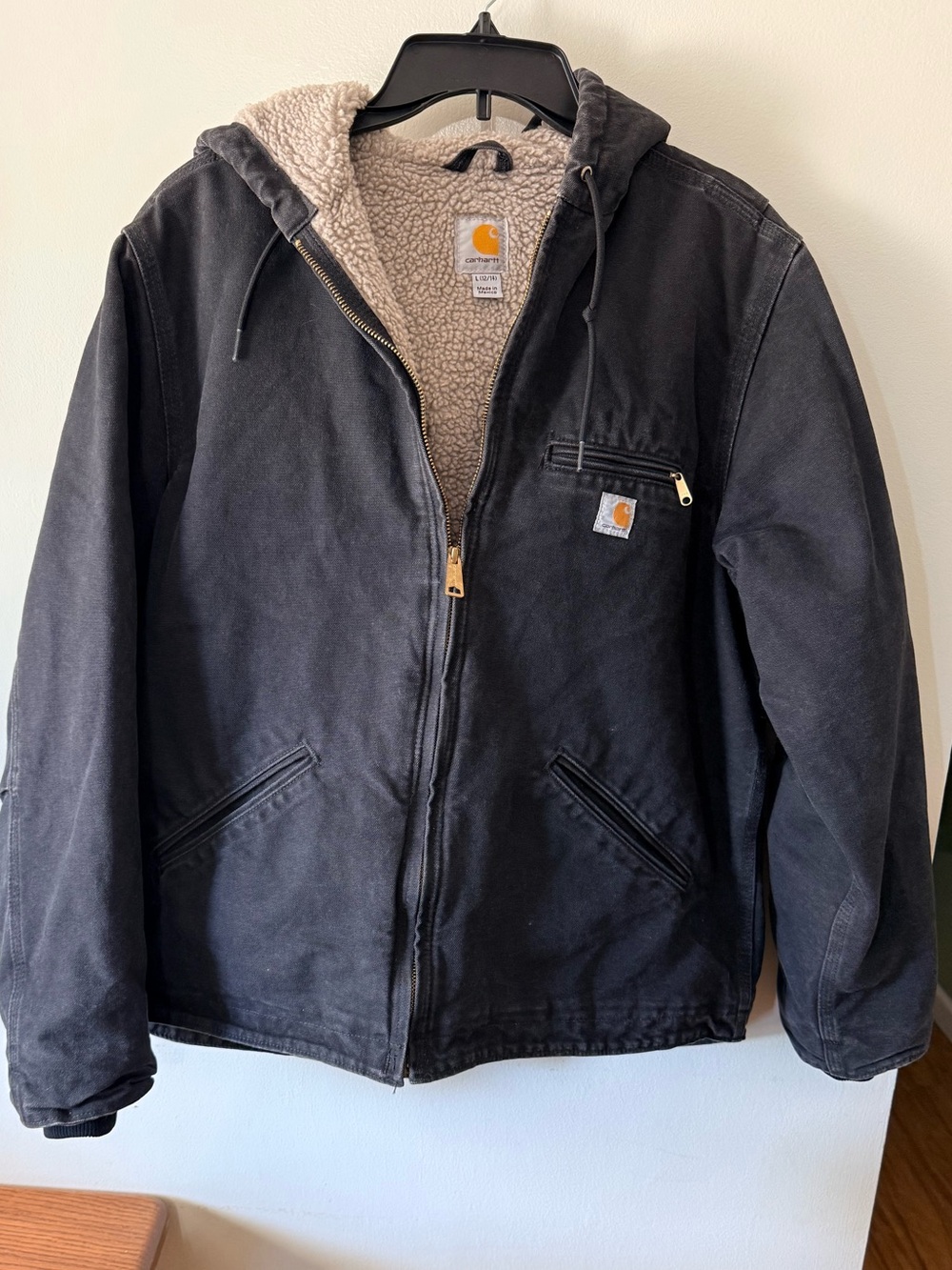 Carhartt WJ141BLK Sherpa Lined Sierra Jacket Womens L